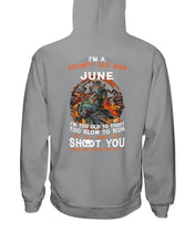 Load image into Gallery viewer, Grumpy Old Man June Too Slow To Run Birthday Meaningful Gift Hoodie