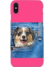Load image into Gallery viewer, Australian Shepherd In Denim Pocket Gift For Dog Lovers Phone case
