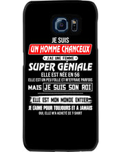 Load image into Gallery viewer, Je Suis Un Homme Chanceux J'ai Line Femme Custom Design Je Suis Son Roi Phone case