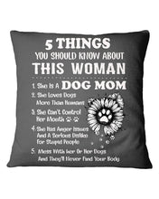 Load image into Gallery viewer, 5 Things You Should Know About This Woman Dog Mom Pillow Cover