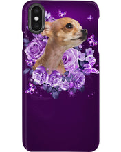Load image into Gallery viewer, Purple Phone Case With Rose Gift For Chihuahua Lovers Phone case