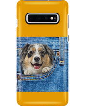 Load image into Gallery viewer, Australian Shepherd In Denim Pocket Gift For Dog Lovers Phone case