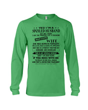 Load image into Gallery viewer, I'm A Spolied Husband But Not Yours - Awesome Wife Was Born In February Unisex Long Sleeve