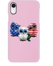 Load image into Gallery viewer, Lovely Phone Case Three Owl With US Flag Gift For Owl Lovers Phone case