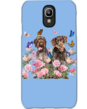 Load image into Gallery viewer, German Wirehaired Pointer With Peonies Gift For Dog Lovers Phone case