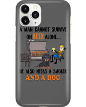 Load image into Gallery viewer, A Man Loves Beer And Dachshund Gift For Dog Lovers Phone case