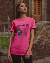 Load image into Gallery viewer, Birthday Gift For November Girl They Whispered To Her You Cannot Withstand The Storm Guys Tee