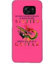 Load image into Gallery viewer, Never Underestimate A 60 Year Old Man Can Play A Guitar Phone case