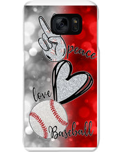 Load image into Gallery viewer, Baseball Peaceful Love Gift For Baseball Lovers Phone case