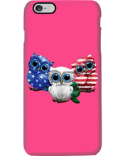 Load image into Gallery viewer, Lovely Phone Case Three Owl With US Flag Gift For Owl Lovers Phone case