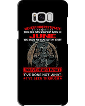 Load image into Gallery viewer, Never Underestimate This Old Man Who Was Born In June Custom Design Phone case