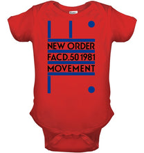 Load image into Gallery viewer, New Order Facd 501981 Movement Simple Unique Custom Design Baby Onesie