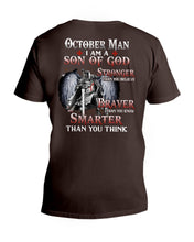 Load image into Gallery viewer, October Man Son Of God Birthday Meaningful Gift For Men Guys V-Neck