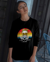 Load image into Gallery viewer, I Do What I Want Skull Sunflower Special Custom Design Unisex Long Sleeve