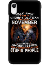 Load image into Gallery viewer, Walk Away I Am A Grumpy Old Man Who Was Born In November Birthday Gift Phone case