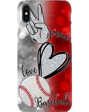 Load image into Gallery viewer, Baseball Peaceful Love Gift For Baseball Lovers Phone case