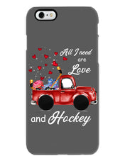 Load image into Gallery viewer, All I Need Are Love And Hockey Gift For Hockey Players Phone case