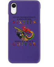 Load image into Gallery viewer, Never Underestimate A 60 Year Old Man Can Play A Guitar Phone case