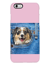 Load image into Gallery viewer, Australian Shepherd In Denim Pocket Gift For Dog Lovers Phone case