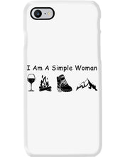 Load image into Gallery viewer, Simple Woman Loves Wine Camping Shoes And Climbing Phone case