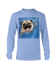 Load image into Gallery viewer, baby Pug In Denim Pocket Gift For Dog Lovers Unisex Long Sleeve
