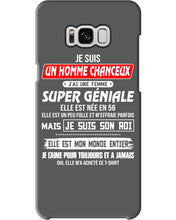 Load image into Gallery viewer, Je Suis Un Homme Chanceux J'ai Line Femme Custom Design Je Suis Son Roi Phone case
