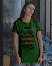 Load image into Gallery viewer, This Girl Has Fought A Thousand This Girl Was Born In March Guys Tee
