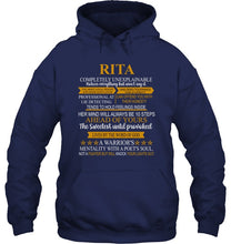 Load image into Gallery viewer, Rita Custom Name Gift A Warrior's Mentality With A Poet's Soul Hoodie