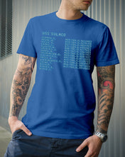 Load image into Gallery viewer, Pinpoint The Location In The Space Blue Guys Tee