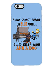 Load image into Gallery viewer, A Man Loves Beer And Dachshund Gift For Dog Lovers Phone case