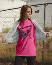 Load image into Gallery viewer, Birthday Gift For November Girl They Whispered To Her You Cannot Withstand The Storm Guys Tee