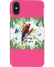 Load image into Gallery viewer, Scarlet Macaw With Butterflies I Am Always With You Gift For Lover Phone case