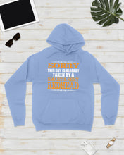 Load image into Gallery viewer, Sorry This Guy Is Already Taken By A Smart And Sexy Redhead Gift For Men Hoodie