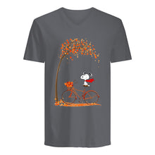 Load image into Gallery viewer, Snoopy Cartoon Movie Autumn Is Coming Gift For Fans Guys V-Neck