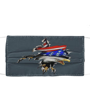 Load image into Gallery viewer, Eagle Giant Scratch USA Flag Gift For Women Cloth Face Mask