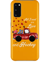 Load image into Gallery viewer, All I Need Are Love And Hockey Gift For Hockey Players Phone case