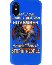 Load image into Gallery viewer, Walk Away I Am A Grumpy Old Man Who Was Born In November Birthday Gift Phone case