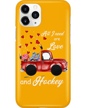 Load image into Gallery viewer, All I Need Are Love And Hockey Gift For Hockey Players Phone case