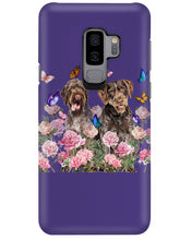 Load image into Gallery viewer, German Wirehaired Pointer With Peonies Gift For Dog Lovers Phone case