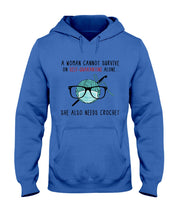 Load image into Gallery viewer, A Woman Can't Survive On Self-quarantine Alone ALso Needs Her Crochet Hoodie