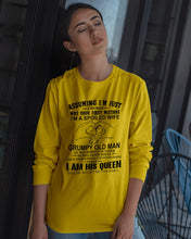 Load image into Gallery viewer, A Spoiled Wife Of An October Grumpy Old Man Birthday Meaningful Gift Unisex Long Sleeve