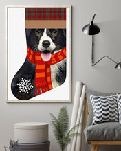 Load image into Gallery viewer, Santa Border Collie In Stock Gift For Dog Lovers Vertical Poster