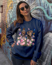 Load image into Gallery viewer, German Wirehaired Pointer With Peonies Gift For Dog Lovers Sweatshirt