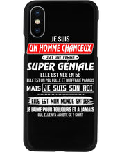 Load image into Gallery viewer, Je Suis Un Homme Chanceux J'ai Line Femme Custom Design Je Suis Son Roi Phone case