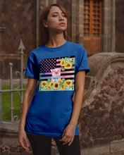 Load image into Gallery viewer, Pig America Flag Sunflower Special Custom Design Guys Tee