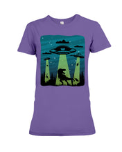 Load image into Gallery viewer, UFA Dinosaur T Rex Sky Full Of Stars Ladies Tee