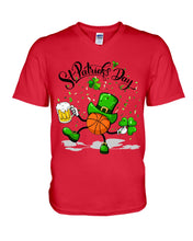 Load image into Gallery viewer, Basketball Saint Patrick's Day Gift For Basketball Lovers Guys V-Neck