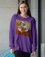 Load image into Gallery viewer, Three Cute Shih Tzu In Bag Gift For Dog Lovers Unisex Long Sleeve