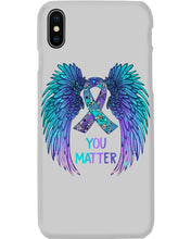 Load image into Gallery viewer, You Matter Ribbon Awareness With Angel Wings Phone case