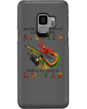 Load image into Gallery viewer, Never Underestimate A 60 Year Old Man Can Play A Guitar Phone case
